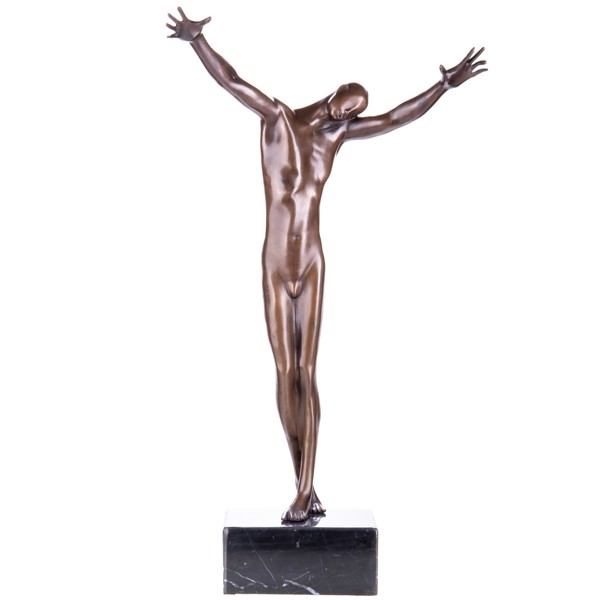 Férfi akt - bronz szobor képe